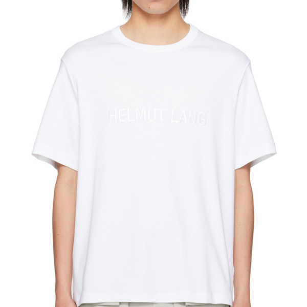  Helmut Lang White Embroidered T-shirt 