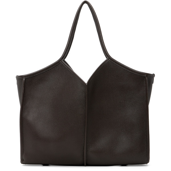  Hereu Brown Calella Squared Medium Grainy Tote 