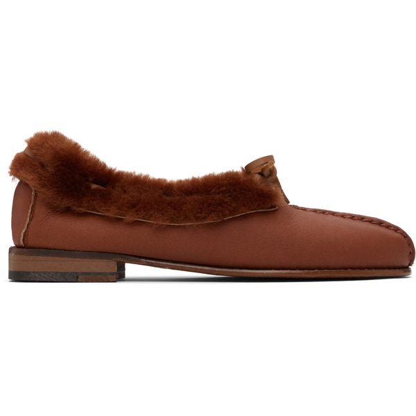  Hereu Tan Tilla Shearling Loafers 