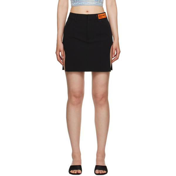  Heron Preston Black Cut Out Miniskirt 
