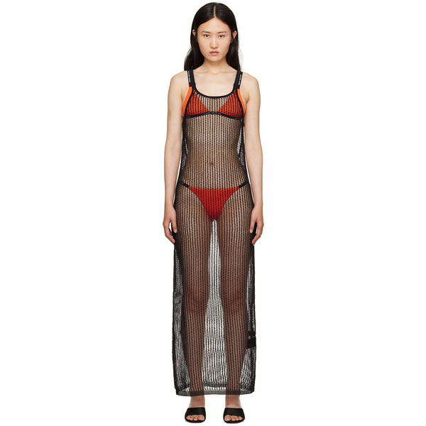  Heron Preston Black Low Back Maxi Dress 