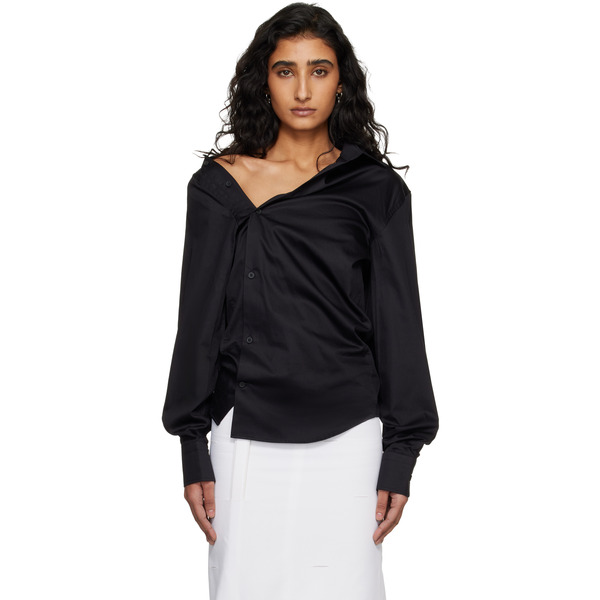  Hodakova Black Asymmetric Shirt 