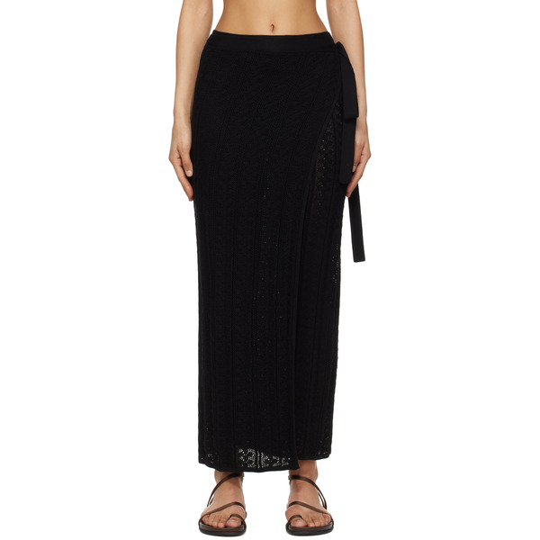  Holzweiler Black Kelp Crochet Maxi Skirt 