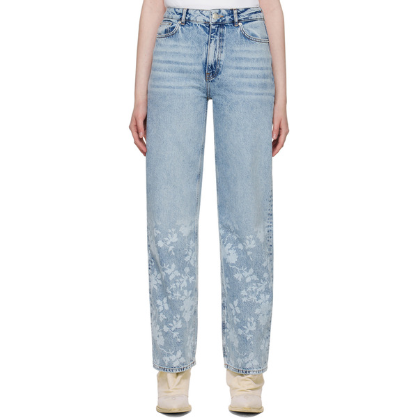  Holzweiler Blue Flower Print Jeans 