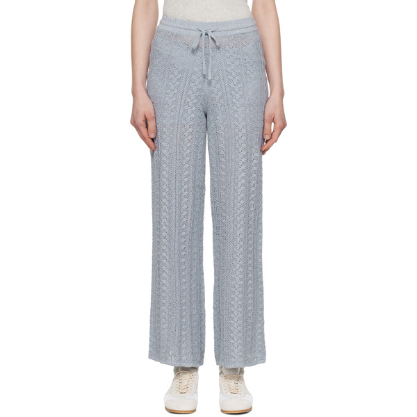  Holzweiler Blue Kelp Crochet Trousers 