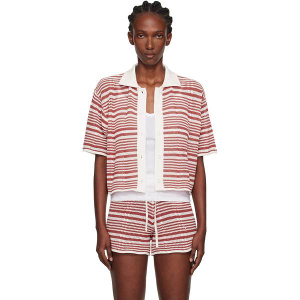  Holzweiler White Kelp Striped Shirt 