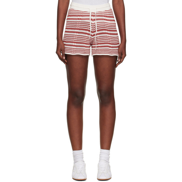  Holzweiler White Kelp Striped Shorts 