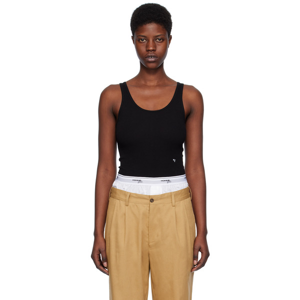  Hommegirls Black Embroidered Bodysuit 