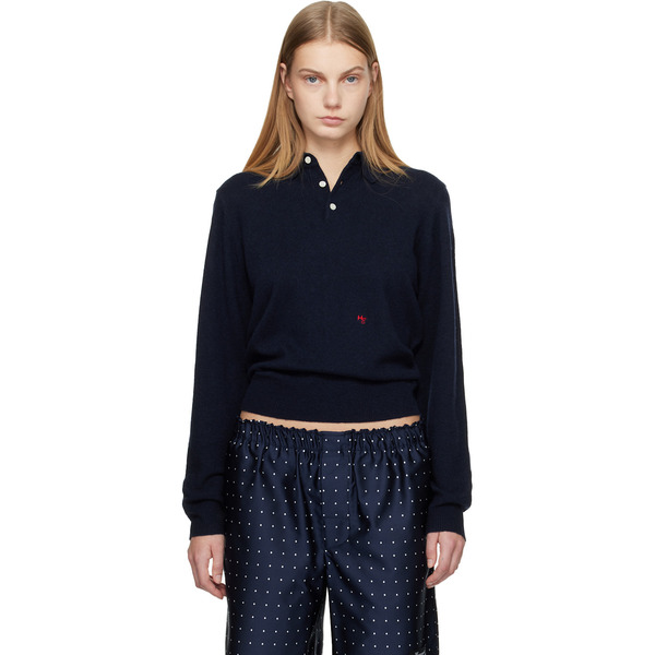  Hommegirls Navy Knit Polo 