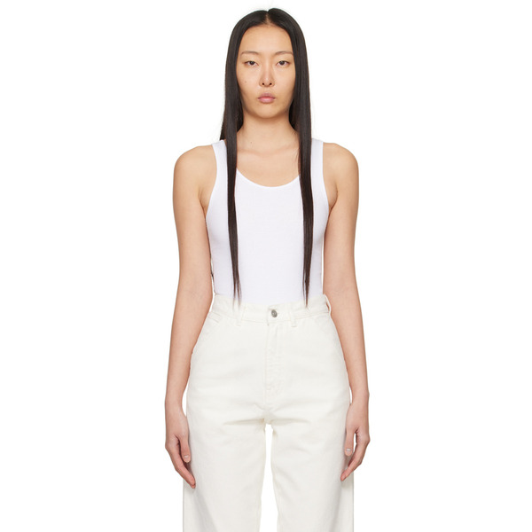  Hommegirls White Embroidered Bodysuit 