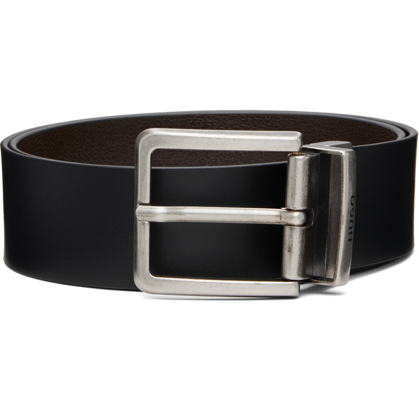  Hugo Black Buffed Leather Belt 
