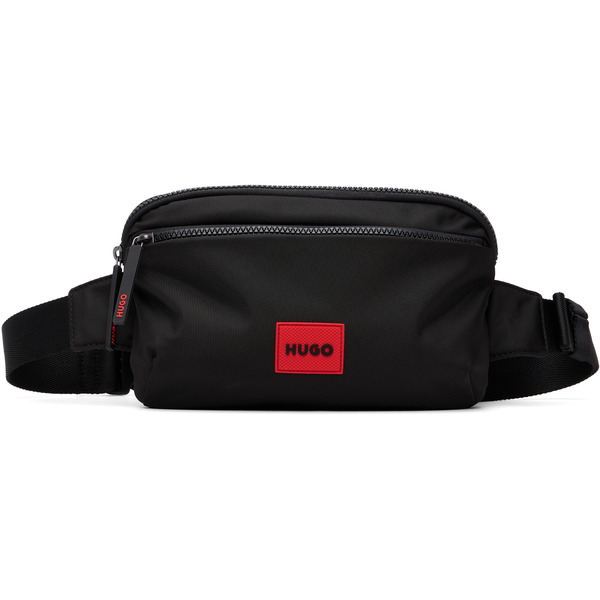  Hugo Black Canvas Belt Bag 