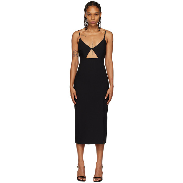  Hugo Black Cutout Midi Dress 