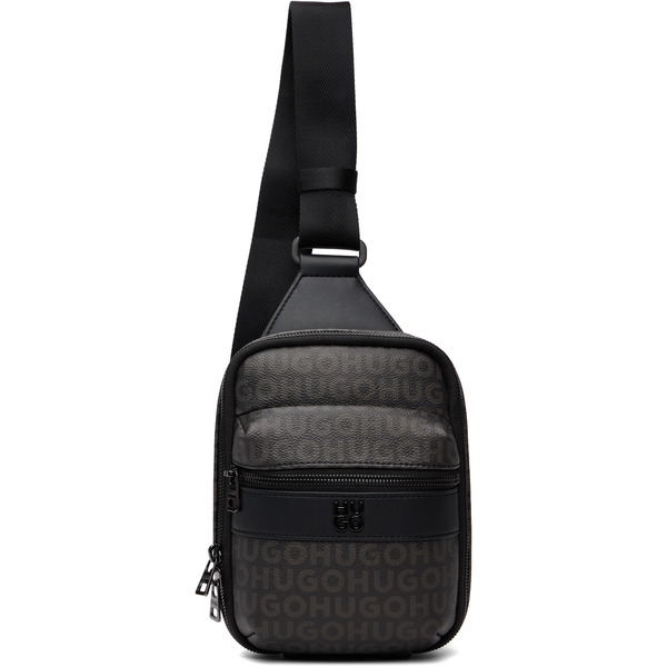  Hugo Black Grained Faux-leather Bag 