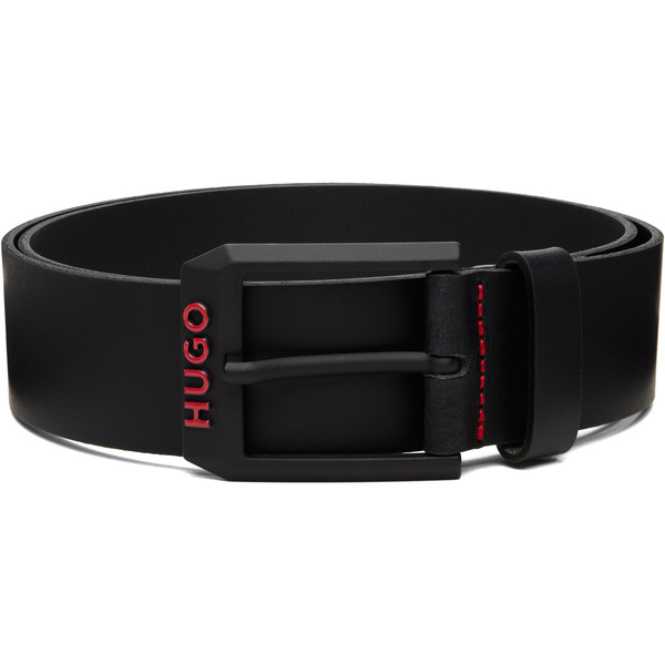  Hugo Black Italian Leather Belt 