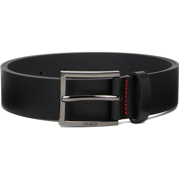  Hugo Black Leather Belt 
