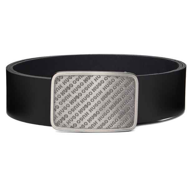  Hugo Black Leather Belt 