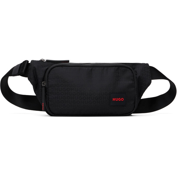  Hugo Black Logo Belt Bag 