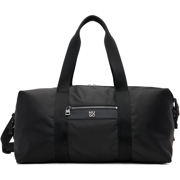 Hugo Black Logo Hardware Duffle Bag 