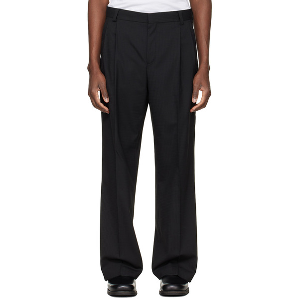 Hugo Black Modern-fit Stretch Ripstop Trousers 