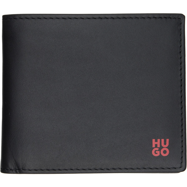  Hugo Black Stacked-logo Wallet 