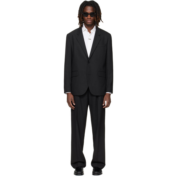  Hugo Black Two-piece Modern-fit Stretch Twill Suit 