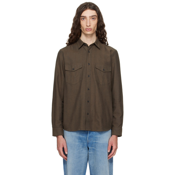  Hugo Brown Flap Pocket Shirt 