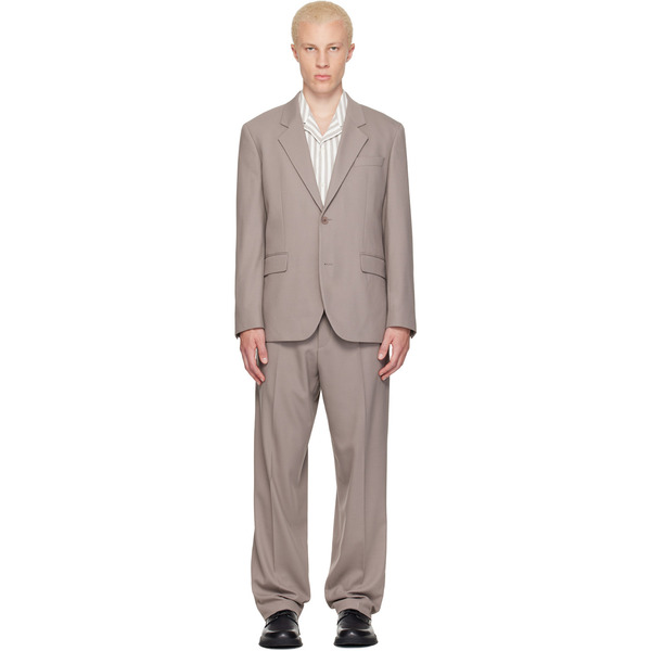  Hugo Taupe Two-piece Modern-fit Stretch Twill Suit 