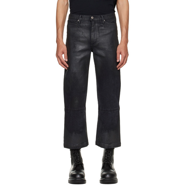  Hyacyn Black Etteragic Denim Washed Waxed Jeans 