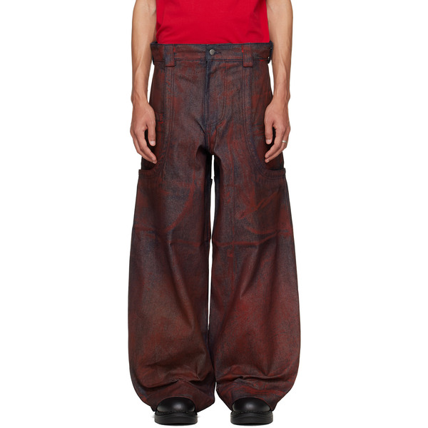  Hyacyn Red Sevar Rof Low Pocket Painted Jeans 