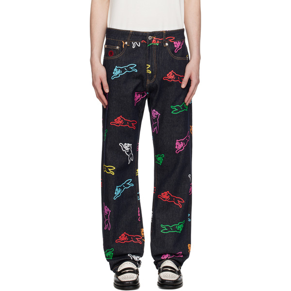  Icecream Navy All-over Running Dog Jeans 