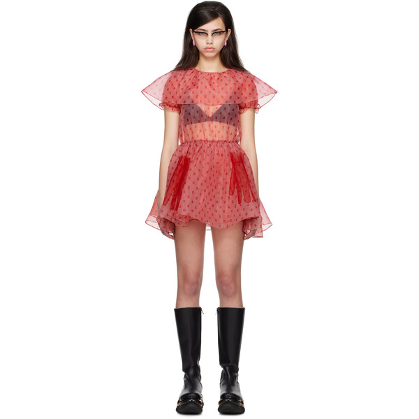 I'm Sorry By Petra Collins Ssense Exclusive Red Jennyfax Edition Tulle Minidress 