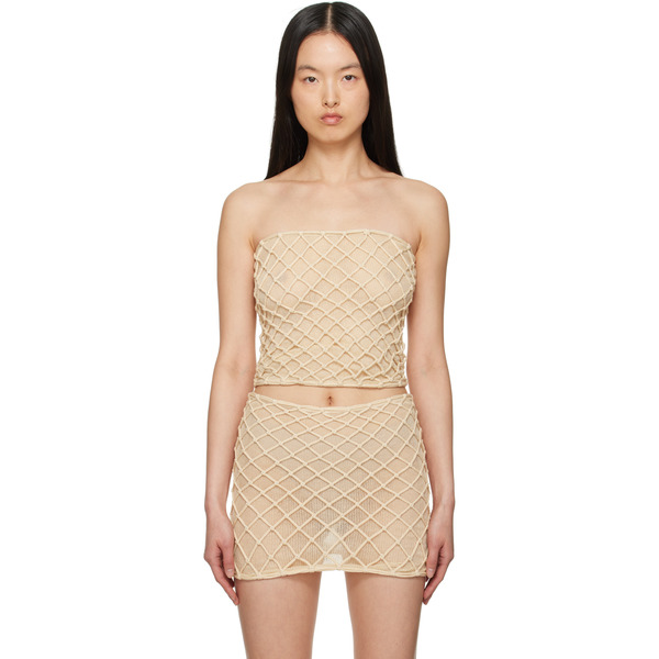  Isa Boulder Beige Macramist Tube Top 