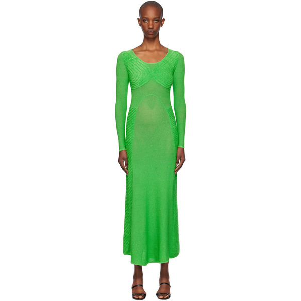  Isa Boulder Green Sweetheart Long Sleeve Maxi Dress 