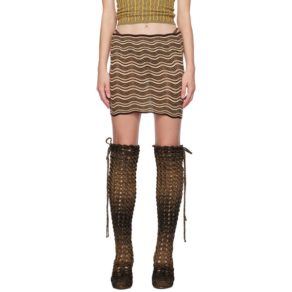  Isa Boulder Ssense Exclusive Beige & Brown Miniskirt 