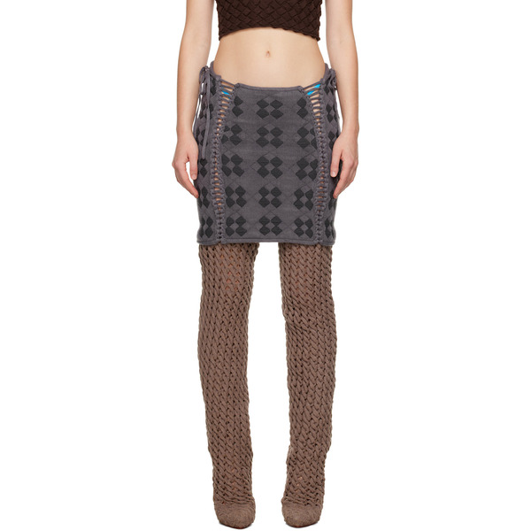  Isa Boulder Ssense Exclusive Gray Expandable Miniskirt 