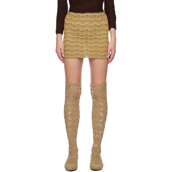  Isa Boulder Ssense Exclusive Green & Orange Miniskirt 