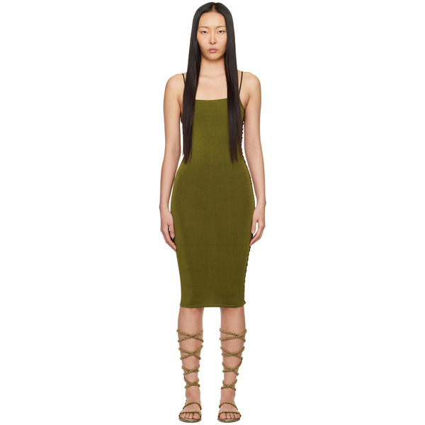  Isa Boulder Ssense Exclusive Khaki Jigsaw Midi Dress 