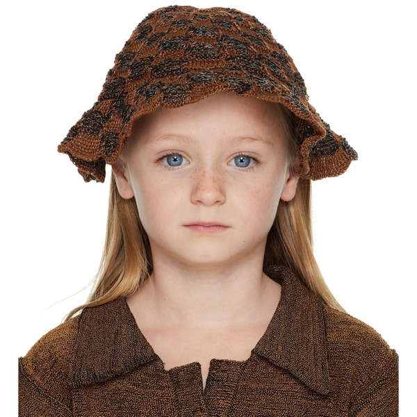  Isa Boulder Ssense Exclusive Kids Orange & Navy Bucket Hat 