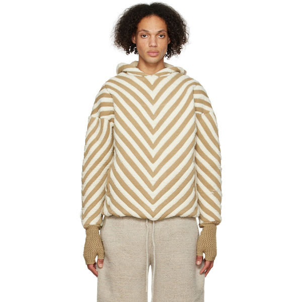  Isa Boulder Ssense Exclusive Tan & Off-white Arrow Hoodie 