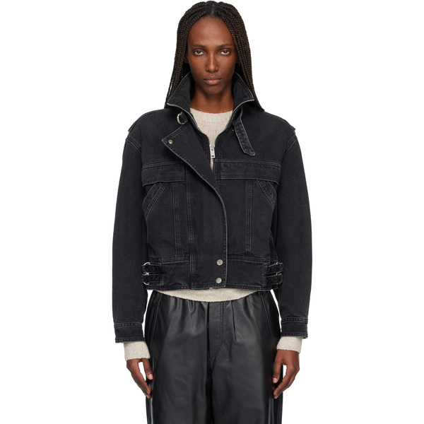  Isabel Marant Etoile Black Joseline Denim Jacket 
