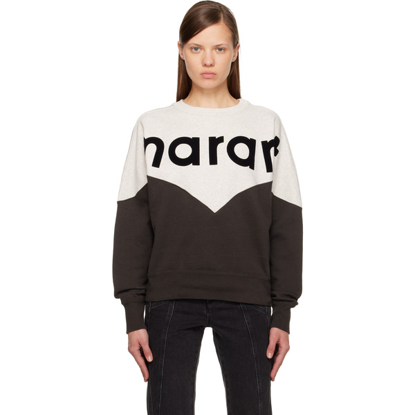  Isabel Marant Etoile Gray & Black Houston Sweatshirt 