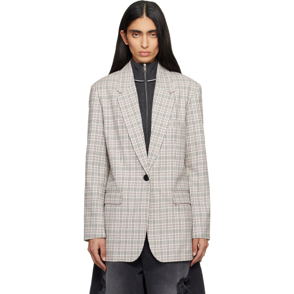  Isabel Marant Etoile Off White & Pink Selda Blazer 