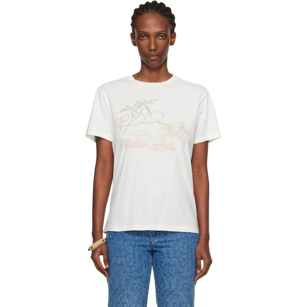  Isabel Marant Etoile Off-white Zewel Summer Souvenir T-shirt 