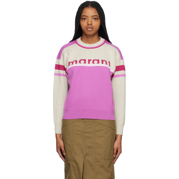  Isabel Marant Etoile Pink & Beige Carry Sweatshirt 