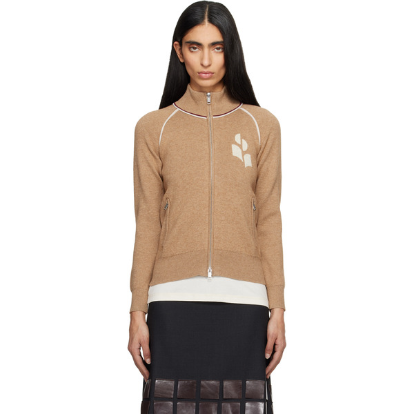  Isabel Marant Etoile Tan Lanya Cardigan Jacket 