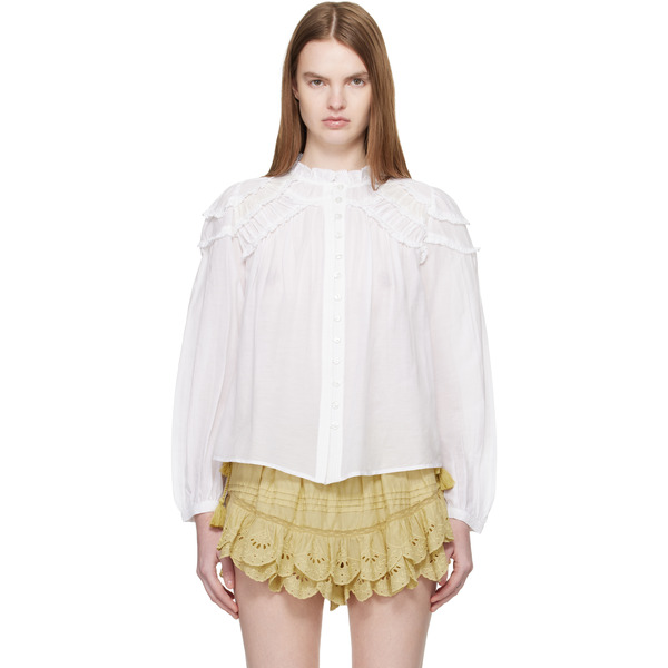  Isabel Marant Etoile White Christa Blouse 