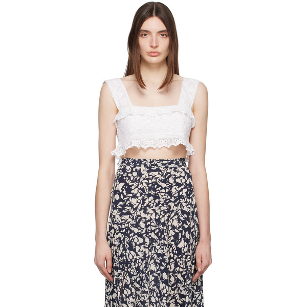  Isabel Marant White Mecelia Tank Top 