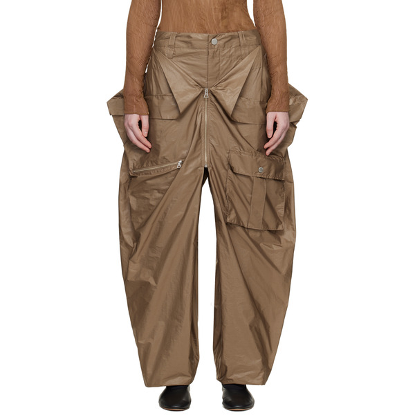  Issey Miyake Beige Aerial Steel Cargo Pants 