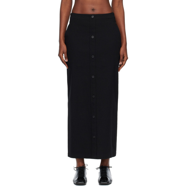  Issey Miyake Black 'like Torso Like Shirt' Maxi Skirt 